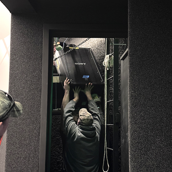 staff installing equipment